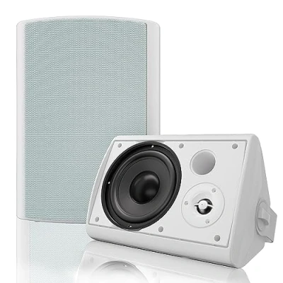 Immagine di Herdio 6.5&#039;&#039; Bluetooth Diffusori da esterno, Altoparlanti esterno impermeabile 400W con montaggio a parete stereo espansivo, durata per tutte le stagioni, patio, feste in casa,Bianco