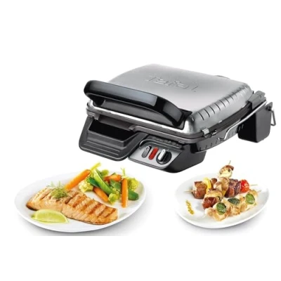 Immagine di Tefal Ultra Compact 600 Comfort GC3060 Griglia di Contatto da Tavolo 2000W Nero, Acciaio Inossidabile