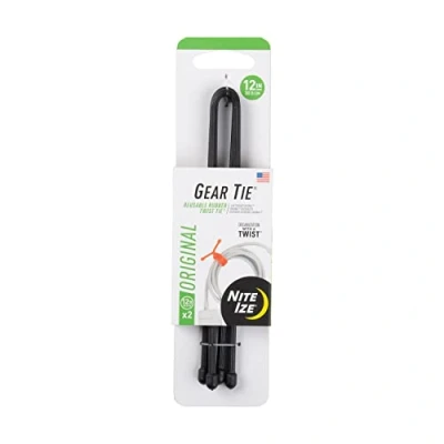 Immagine di Nite Ize GT12 01 2R3 Cravatta Twist, Nero, 12&quot; 2 Pack