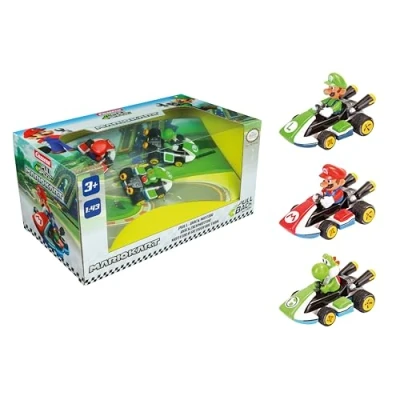 Immagine di Pull &amp; SPEED Carrera Nintendo Kart 8, Scatola 3 Veicoli: Mario, Luigi e Yoshi, Multicolore, 15813010