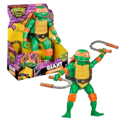 Immagine di GIOCHI PREZIOSI Michelangelo Tartarughe Ninja Caos Mutante, Gigante in versione Action Figure Articolata da 30 cm, Personaggio con Armi Combattimento, Per Bambini dai 4 anni