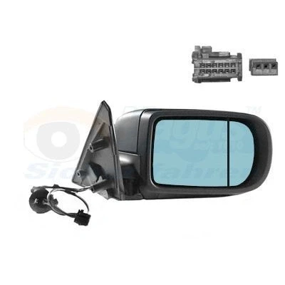 Immagine di Specchio retrovisore esterno Van Wezel 0651808 Dx tonalità blu, completo, asferico, per regolazione elettrica specchio, termico BMW: 7