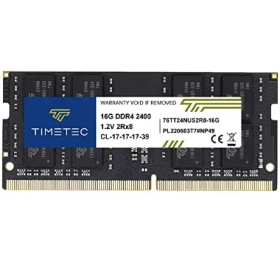 Immagine di Timetec 16GB DDR4 2400MHz PC4 19200 Non ECC Unbuffered 1.2V CL17 2Rx8 Dual Rank 260 Pin SODIMM Laptop PC Memoria del Computer Modulo RAM Aggiornamento