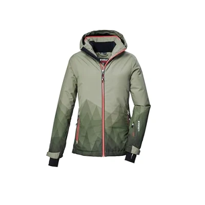 Immagine di killtec Bambine e ragazze Giacca da sci/giacca funzionale con cappuccio paraneve KSW 328 GRLS SKI JCKT, light moss, 128, 42272 000