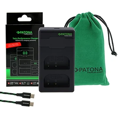 Immagine di PATONA DMW BLK22 BLF19 PD Performance Caricatore (1500 mA), USB C Mini Dual LCD, capace PD/QC (161942) DC S5 S5D S5K X S5II IIX GH5 II GH5S GH6 GH7 G9