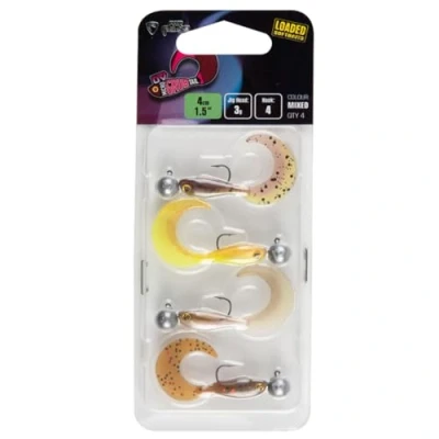 Immagine di Fox Rage Micro Grub Tail 4 cm Loaded UV Mixed Colour Pack X4 Pesce in gomma