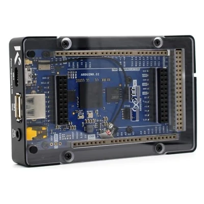 Immagine di Custodia in alluminio KKSB compatibile con Arduino Giga R1 WiFi Cover trasparente per un facile monitoraggio