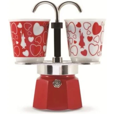 Immagine di Bialetti Set Mini Express Moka Con 2 Tazze Cuore 90ml