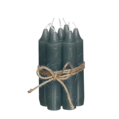 Immagine di Comforder Set di candele (7 pezzi), 11 cm, colore grigio, da tavola, tinta unita, 4 ore durata