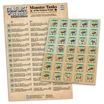 Immagine di Academy Games Conflict of Heroes Monster Tanks on the Eastern Front Expansion Board Game Ages 14 And Up 2 4 Players English Version