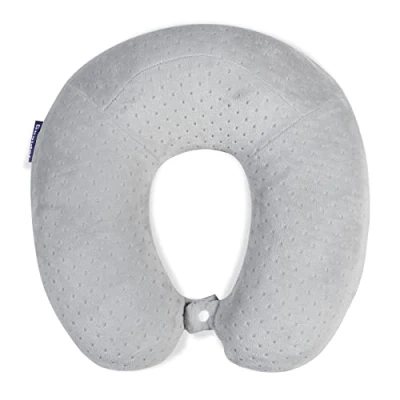 Immagine di Gosider Cuscino da viaggio per il collo dormire, viaggio, la testa del collo, supporto grigio, memory foam, a forma di U, viaggi, auto, casa, ufficio, portatile,