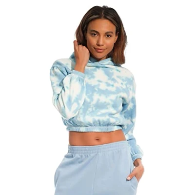 Immagine di Light &amp; Shade Felpa Corta con Cappuccio da Donna, Blu Pastello, S