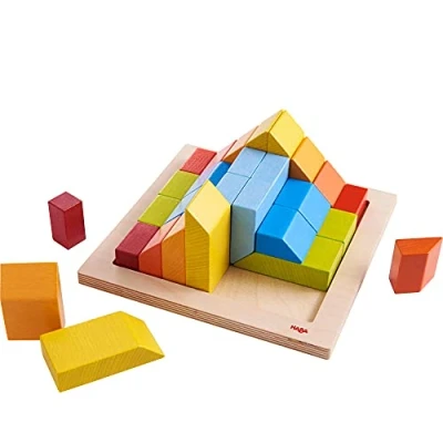 Immagine di HABA 304854 3D Wooden Arranging Game Creative Stones, Multicoloured, for Ages 3 Years and Up (Made in Germany)