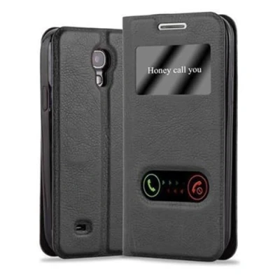 Immagine di Cadorabo Custodia Libro per Samsung Galaxy S4 MINI in NERO COMETA con Funzione Stand e Chiusura Magnetica Portafoglio Cover Case Wallet Book Etui Protezione