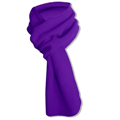 Immagine di Max Tonsen sciarpa in pile calda alla moda, morbida, leggera, tinta unita, per autunno, inverno, regalo di Natale donne, uomini, ragazze, ragazzi, multifunzione, viola