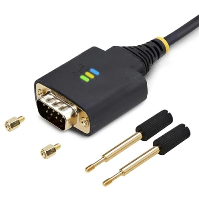Immagine di StarTech.com Cavo adattatore da USB a seriale 2m, ritenzione COM, FTDI, DB9 RS232, Viti/dadi intercambiabili