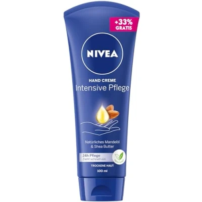 Immagine di Nivea crema intensiva per le mani, ricca la pelle con olio di mandorle un&#039;idratazione intensa, cura della l&#039;esclusivo profumo (100 ml)