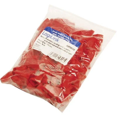 Immagine di Protezione antipiega RJ45 MP0010 Rosso LogiLink 100 pz.