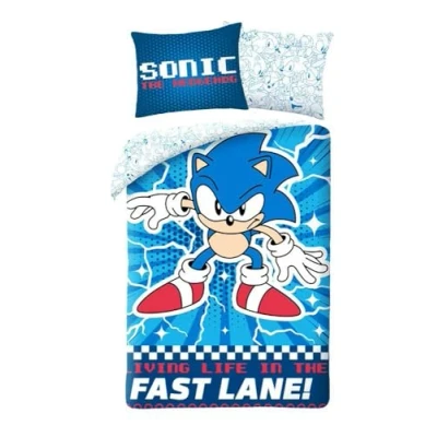 Immagine di Halantex Set copripiumino Sonic The Hedgehog 140 x 200 cm con federa 70 90 100% cotone multicolore