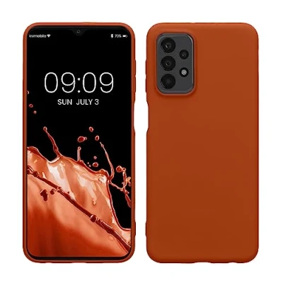 Immagine di kwmobile Custodia Compatibile con Samsung Galaxy A23 4G / 5G Cover Back Case per Smartphone in Silicone TPU Protezione Gommata arancione ruggine