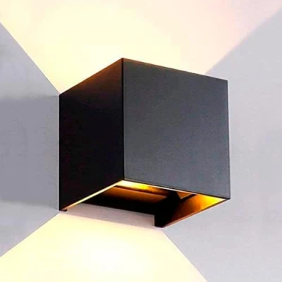 Immagine di M Ledme Lampada da parete Nero LED esterno/interno 6W, 3000k Bianco caldo, fascio luminoso orientabile, IP54 Impermeabile, illuminazione ideale per Esterno, Giardino, Terrazza, Patio, LM6182