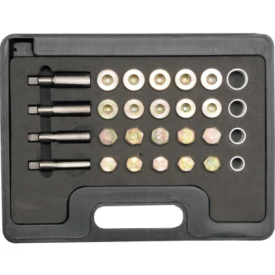 Immagine di YATO YT 1757 Kit riparazione, filetto vite scarico dell&#039;olio 64 M13, M15, M17, M20 Valigetta di plastica