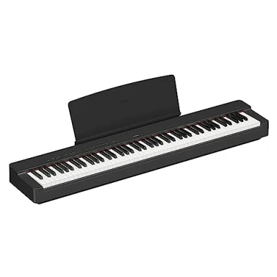 Immagine di Yamaha P 225 Digital Piano Pianoforte Digitale leggero e portatile, con Tastiera Graded Hammer Compact, 88 Tasti Pesati 24 Suoni di Strumenti, Nero