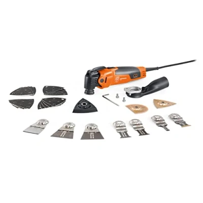 Immagine di FEIN Multimaster MM 500 Plus Top, Utensile multifunzione con 30 accessori, Motore da 350 W, Sistema antivibrazioni, Attacco Portautensile StarlockPlus, di serraggio rapido