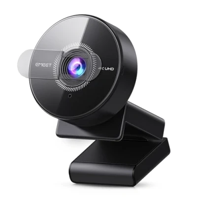 Immagine di EMEET C950 4K Webcam per PC, 8 Megapixel UHD, messa a fuoco automatica PDAF, microfono con cancellazione del rumore, 70 FOV, 1080P@60FPS, protezione della privacy, USB 2.0 Plug&amp;Play,