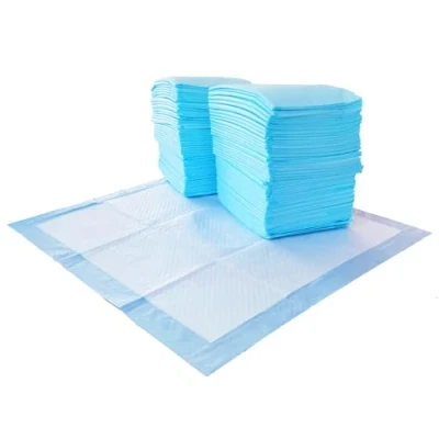 Immagine di Amazon Basics Tappetini profumati e Impermeabili a 5 Strati per la pipì dei Cani, 56 x cm, Confezione da 150, Blu, Bianco