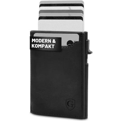 Immagine di GenTo SMARTLET Push portafoglio con scomparto portamonete custodia sottile Protezione RFID NFC Piccolo per carte di credito,