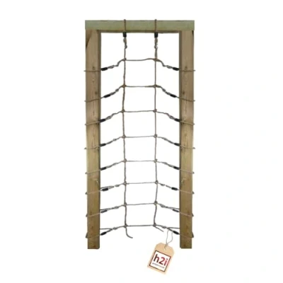 Immagine di h2i rete da arrampicata per bambini, con gancio a poppa, telaio, torre gioco, e casetta, accessori 200 x 75