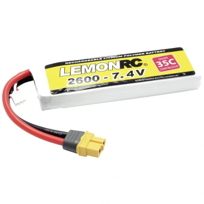 Immagine di LemonRC Batteria ricaricabile LiPo 7.4 V 2600 mAh Numero di celle: 2 35 C Softcase XT60