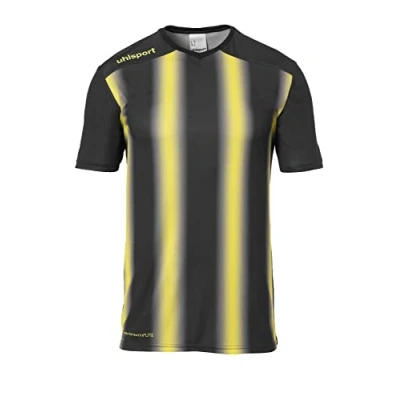 Immagine di uhlsport Stripe 2.0 Kurzarm, Maglietta Bambini, Nero/Giallo Limone, 140