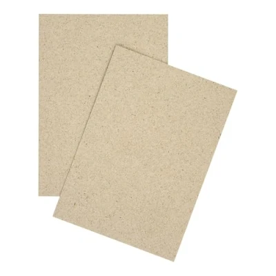 Immagine di Set di biglietti in formato DIN A6, per fai da te e te, a scelta, con angoli rotondi o contorni vintage, 300 g/m², carta kraft erba (carta erbosa rettangolare, 100 carte)