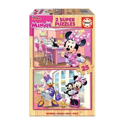 Immagine di Educa Puzzle in legno per bambini con 25 pezzi Minnie Happy Helpers (17625)