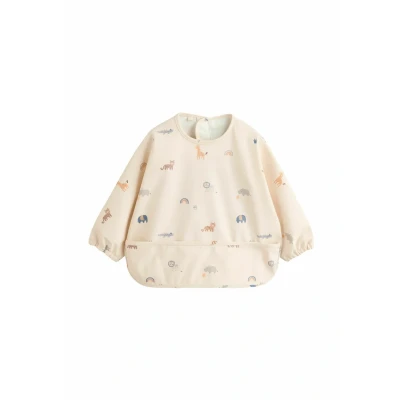 Immagine di Next Weaning AND Feeding Sleeved Bavaglino per bambini, Taglia: 80, Neutral mini jungle