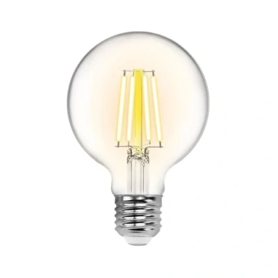 Immagine di Aigostar Lampadina Vintage Smart, E27 LED 6W Transparente Lampadine Filamento a Globo G80, 850 LM Bianco Caldo Dimmerabile 2700K 6500K, Compatibile con Alexa e Google Home, 2.4GHz WiFi