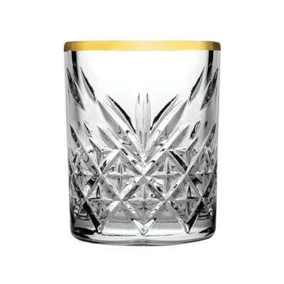 Immagine di Pasabahce set 4 bicchieri timeless bordo oro cl 6,2