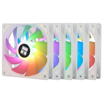 Immagine di Thermalright TL C12CW S X5 ventola d&#039;aria per CPU ARGB da 120 mm, PWM Silent Computer con cuscinetto FDB, fino a 1550 giri/min, PC, confezione 5 ventole