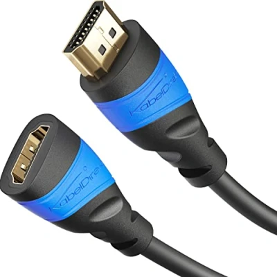 Immagine di KabelDirekt Cavo di prolunga HDMI con speciale schermatura A.I.S. 1m (4K@60Hz per un Ultra HD mozzafiato, estensore PS5/Xbox, compatibile 2.0/1.4, ARC, Highspeed Ethernet)