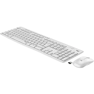 Immagine di Logitech MK295 Kit Mouse e Tastiera Wireless, Layout Spagnolo Qwerty, Bianco