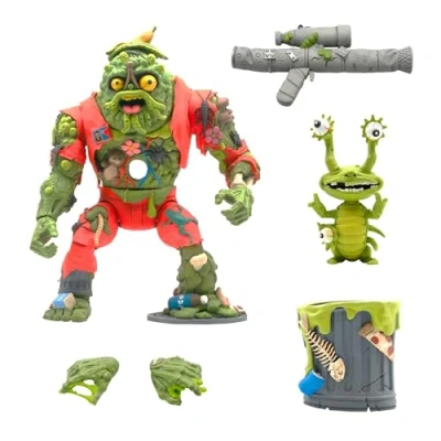 Immagine di SUPER7 Teenage Mutant Ninja Turtles Ultimates: Muckman &amp; Joe Eyeball Action Figure, Multicolore Figura da collezione