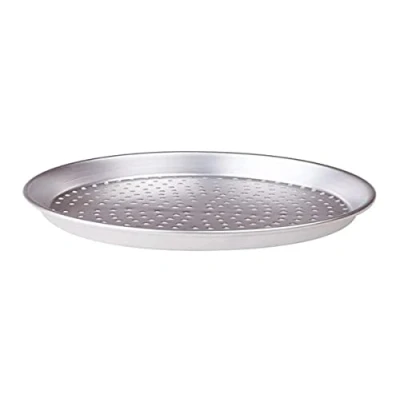 Immagine di Pentole Agnelli Pasticceria e Pizza Tortiera Rotonda in Lega 3003 Forata, Alluminio, Argento, 26 Centimeters cm