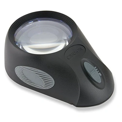 Immagine di Carson LumiLoupe Ultra Lente d’Ingrandimento 5x con Luce LED Integrata, Design Compatto e Portatile (LL 88)