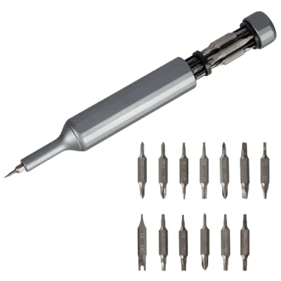 Immagine di Belle Vous Set di Cacciaviti 27 in 1 Mini Kit con 13 Punte Magnetiche a Doppia Estremità Per Riparazione Elettronica, Occhiali, Orologi e Altri Dispositivi Ergonomico Regolabile