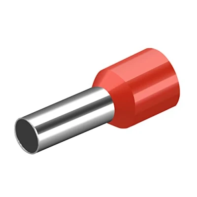 Immagine di Heschen 100 morsetti per cavo E10 12, AWG8/10mm², connettore a crimpare in rame, isolamento vinile, rosso