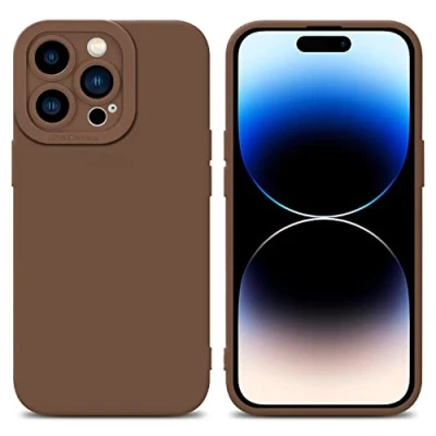 Immagine di Cadorabo Custodia compatibile con Apple iPhone 14 PRO in FLUID MARRONE Coperchio protettivo silicone TPU flessibile