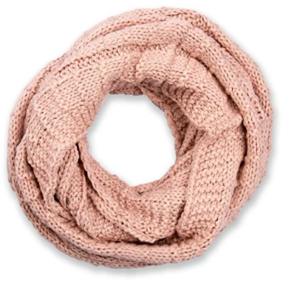 Immagine di styleBREAKER sciarpa scaldacollo in maglia a quadri, ad anello fine tinta unita, invernale maglia, unisex 01018154, colore:Rosa antico vecchio