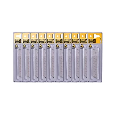 Immagine di HARDY WORKING TOOLS 100 Pièces Couteaux Lames De Coupe, D’abattage Largeur 18mm, 10 Couteau Dans 1 Emballage, Rechange, A0550 201 018, Argent
